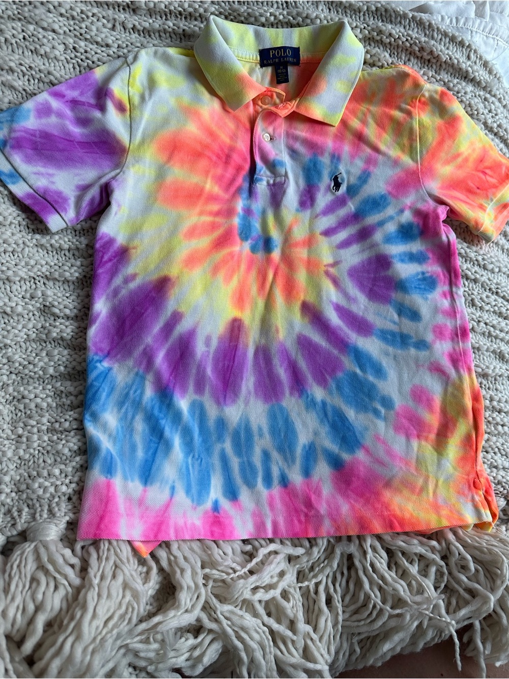 Polo by Ralph Lauren Kids Tie-Dye Polo — Pink, Purple, Blue, Yellow, Orange
